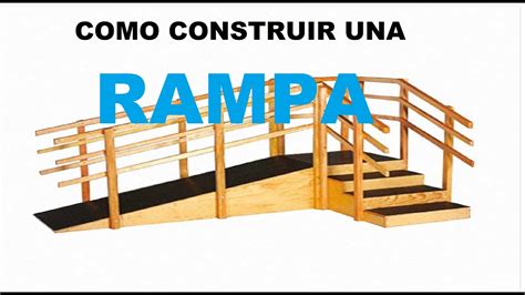 Esquema de los pasos para construir una rampa de cemento