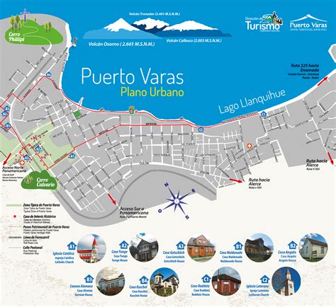 Mapa de Puerto Varas con zonas de servicios para mascotas
