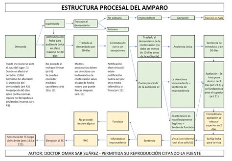 Esquema simplificado del proceso de un recurso de amparo en Chile
