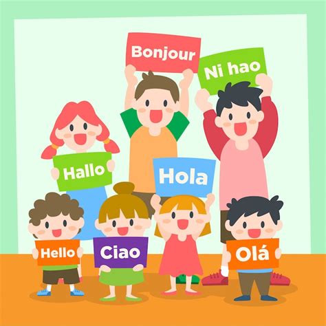 Ilustración de un niño aprendiendo dos idiomas en un entorno familiar