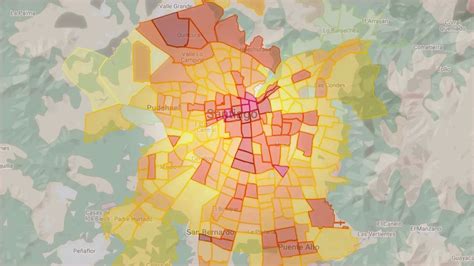 Mapa: Distribución de programas de capacitación en la Región Metropolitana