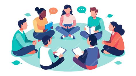 ilustración de personas participando en un grupo de apoyo para cuidadores