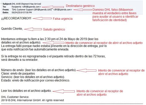 Ejemplo de correo electrónico fraudulento de phishing solicitando verificación de cuenta