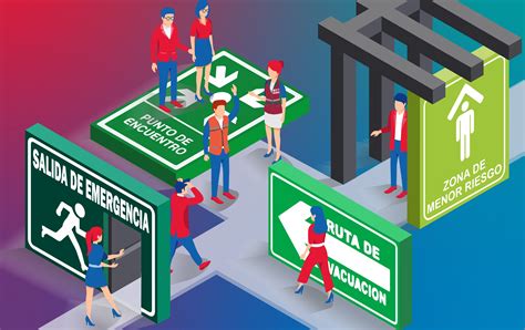 Ilustración: Brigadistas auxiliando a pacientes psiquiátricos durante una simulación de evacuación