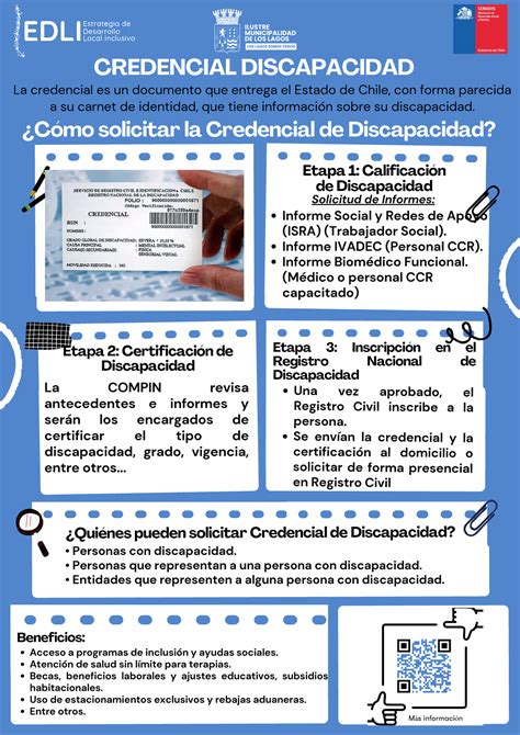 Esquema del proceso de obtención de la credencial de discapacidad en Chile