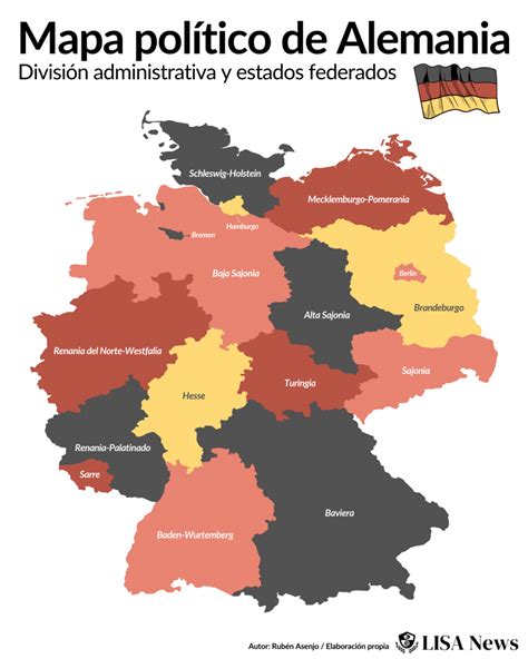 Mapa de Alemania y Austria mostrando la ubicación de los seis principales centros de 