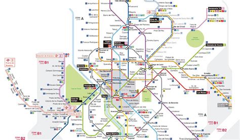 Infografía de la red de Metro de Madrid con líneas destacando la Línea 5 y estaciones relevantes