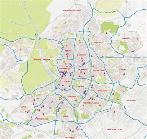 Mapa de distritos de Madrid (Moncloa-Aravaca) para ubicación del caso