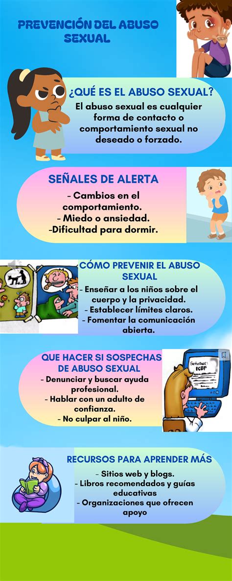 Infografía sobre señales de abuso y recursos de ayuda
