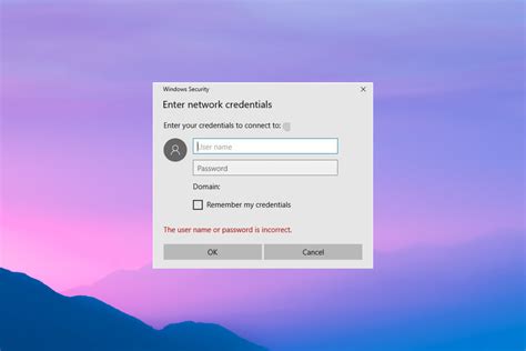 Infografía: Flujo de soluciones ante errores de credenciales de red en Windows