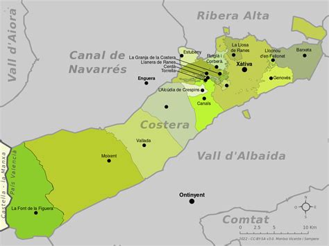 Mapa de la zona costera de Guanaqueros y Tongoy destacando puntos de interés turístico y áreas de alojamiento