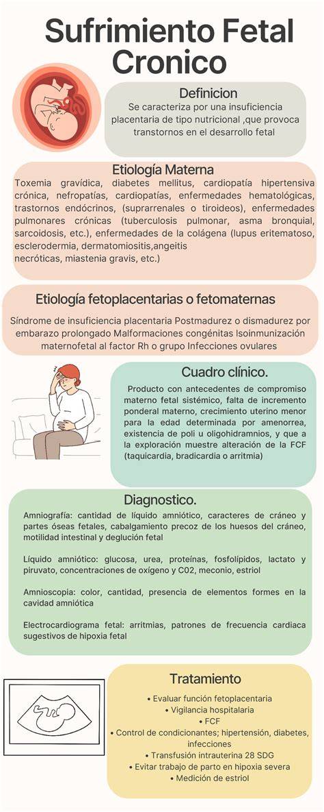 Infografía: Señales de sufrimiento fetal y decisiones clínicas