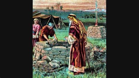 Abraham y Abimélec sellando un pacto cerca de un pozo