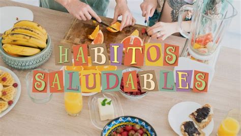 Esquema de hábitos saludables: dieta equilibrada, ejercicio regular y entorno seguro.