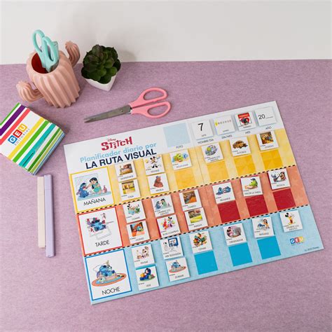 Esquema de un calendario de anticipación visual y sus elementos