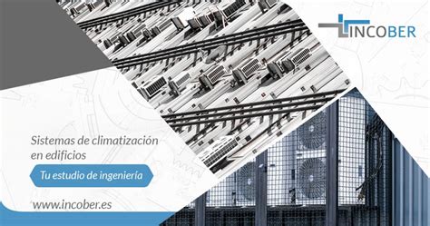 Edificios comerciales y residenciales con sistemas de climatización visibles en la fachada