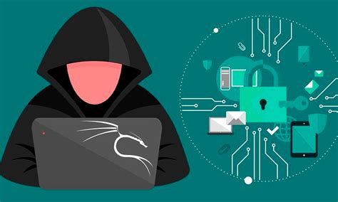 Ilustración conceptual de un hacker ético protegiendo un sistema de amenazas digitales.