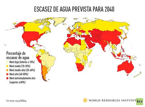 Mapa mundial de escasez de agua