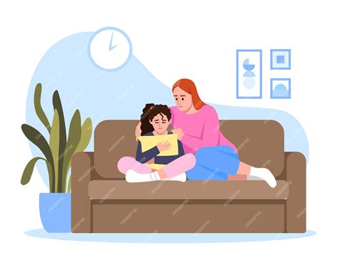 Ilustración: Familia apoyando a un adolescente