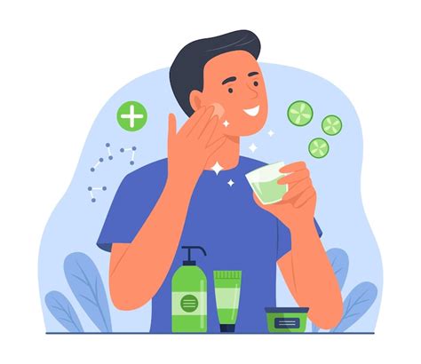 Ilustración de una mano aplicando crema hidratante en la piel de un adulto mayor, con un enfoque en productos de pH neutro.