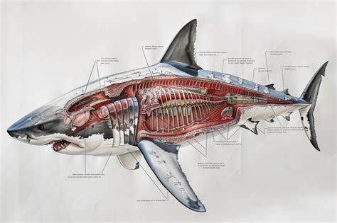 Esqueleto cartilaginoso de un tiburón