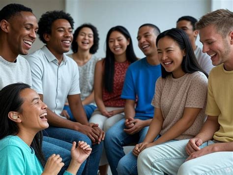 Ancianos participando en una dinámica teatral grupal, riendo y gesticulando