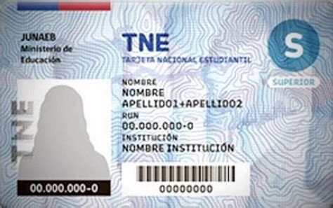 Foto: Ejemplo de Tarjeta Nacional Estudiantil (TNE)