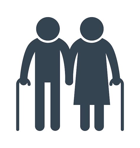Infografía comparativa de un icono estereotípico de persona mayor (encorvada, con bastón) frente a representaciones más diversas y activas de la tercera edad.