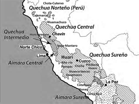 Mapa de Sudamérica con las regiones donde se habla quechua