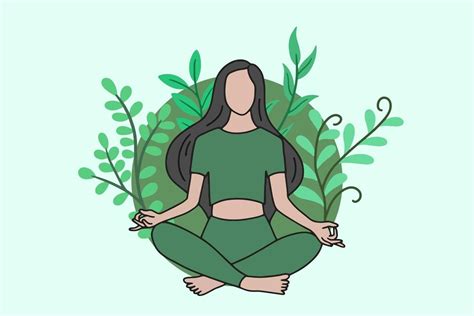 Ilustración: Persona meditando o practicando yoga para reducir el estrés