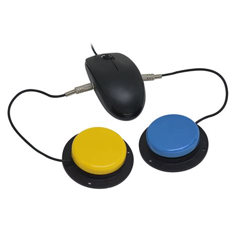 Diseño de mouse adaptado tipo pulsador con forma de gota de agua