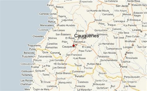 Mapa de la ubicación de Cauquenes en Chile, destacando la provincia