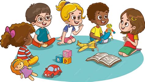 Ilustración de niños y niñas participando activamente en un taller grupal, con elementos visuales relacionados con la nutrición y el diálogo.