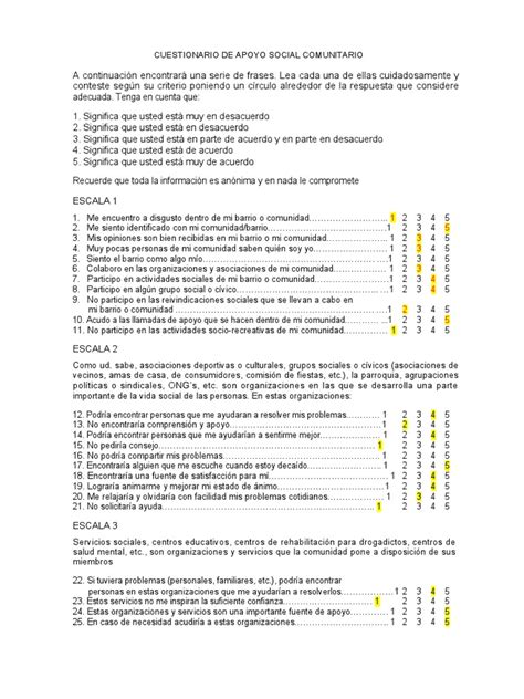 Esquema de los tres factores del Cuestionario de Apoyo Social Comunitario
