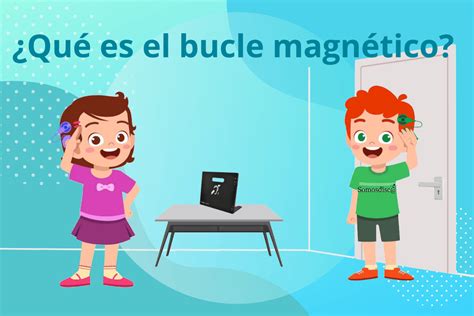 Infografía explicando el funcionamiento de un bucle magnético en un espacio público