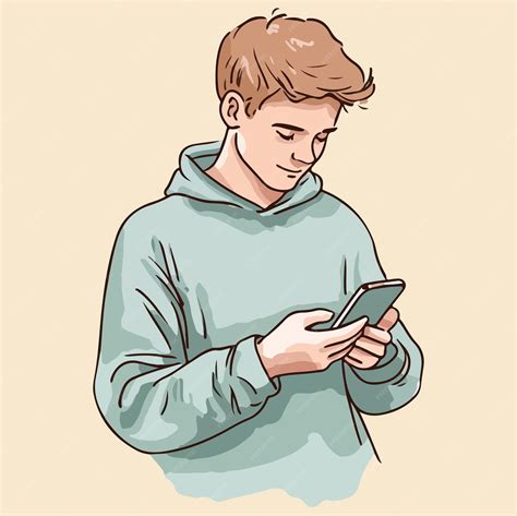 Ilustración de una persona usando un dispositivo móvil con hardware externo adaptado