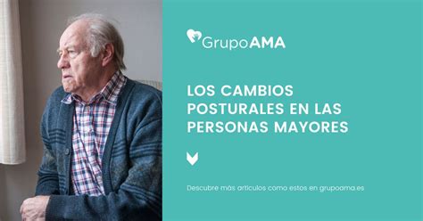 Esquema de las diferencias posturales en personas jóvenes y ancianas