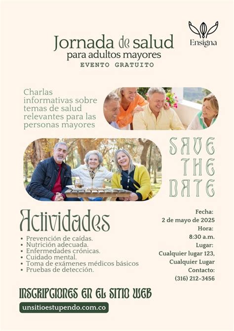 Diseño de afiche para jornada informativa para adultos mayores en la Alameda de Ovalle