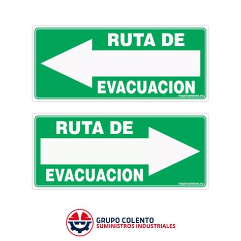 Esquema de una ruta de evacuación accesible con señalización universal, indicando rampas y zonas seguras