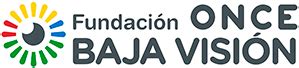 Logotipo de la Fundación ONCE Baja Visión y un gráfico de sus áreas de acción
