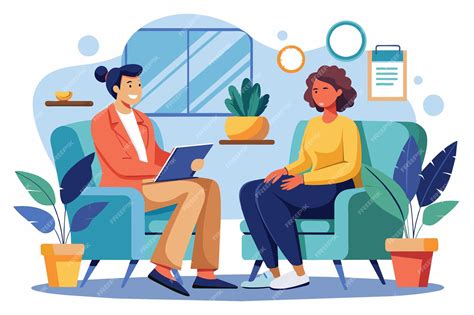 Ilustración de un cuidador escuchando atentamente a una persona con enfermedad mental.
