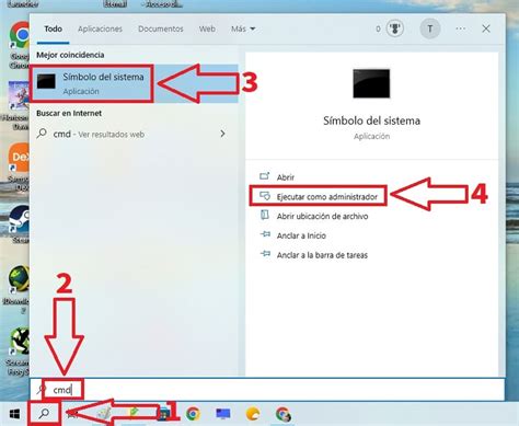 CMD en modo administrador de Windows