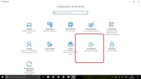 Clic en el botón de accesibilidad en la pantalla de login
