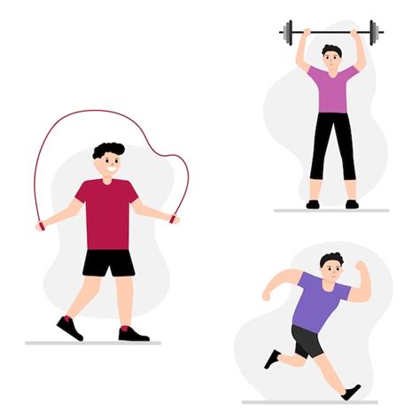Ilustración de los diferentes tipos de entrenamiento físico