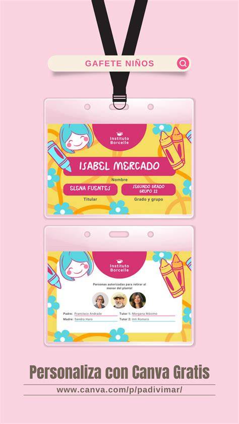 Captura de pantalla: Interfaz de diseño de gafetes online con plantillas