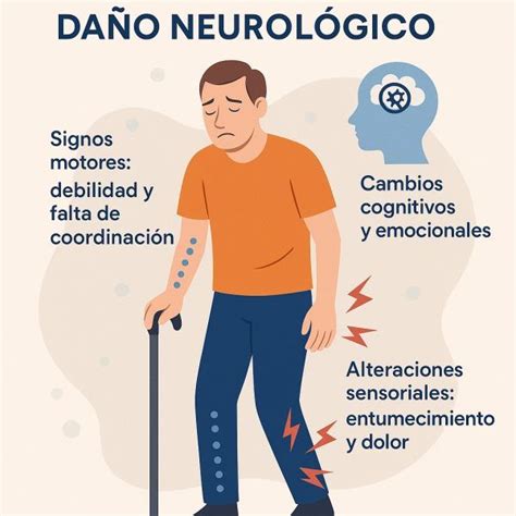 Gráfico explicando el daño neurológico en la columna vertebral