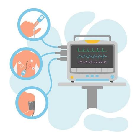 ilustracion de enfermera monitoreando signos vitales de un adulto mayor