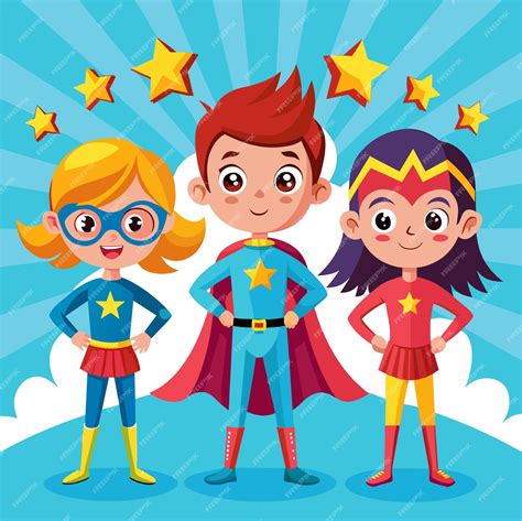Ilustración de niños con disfraces de superhéroes en un entorno escolar