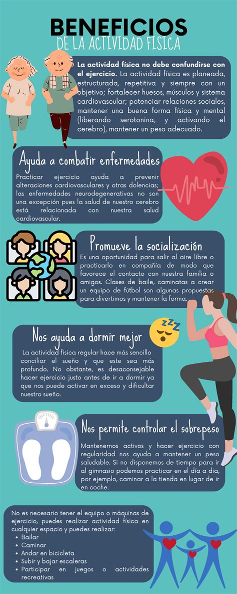 Infografía: Beneficios de la actividad física en la vejez