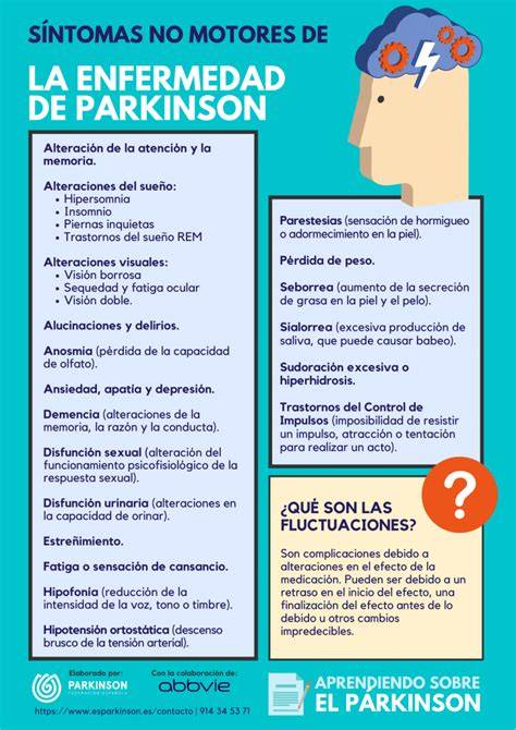 Infografía: etapas del Parkinson y signos motores no motores